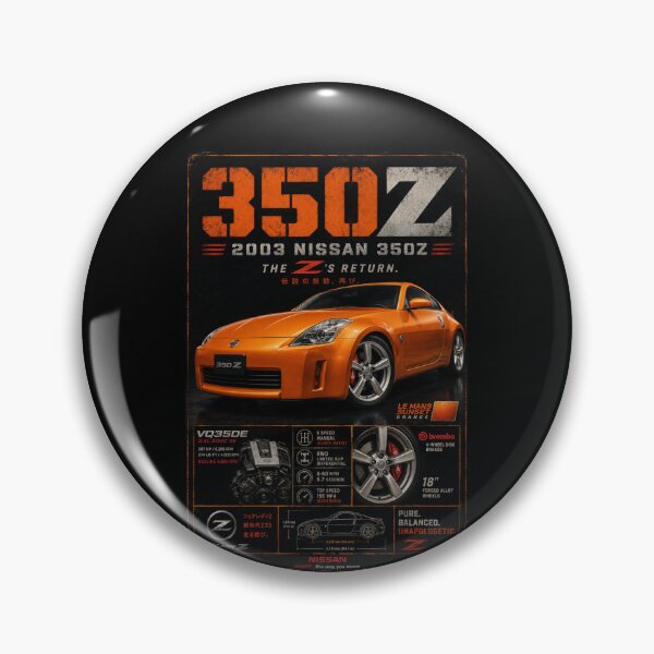 Item preview, 2003 Nissan 350Z Z33 VQ35 JDM Sports Car Revival Vintage Art designed and sold by TheArtOfCar.