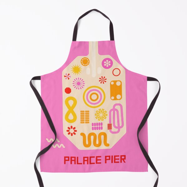 Item preview, brighton palace pier from above abstract shapes pink designed and sold by zillahdee.