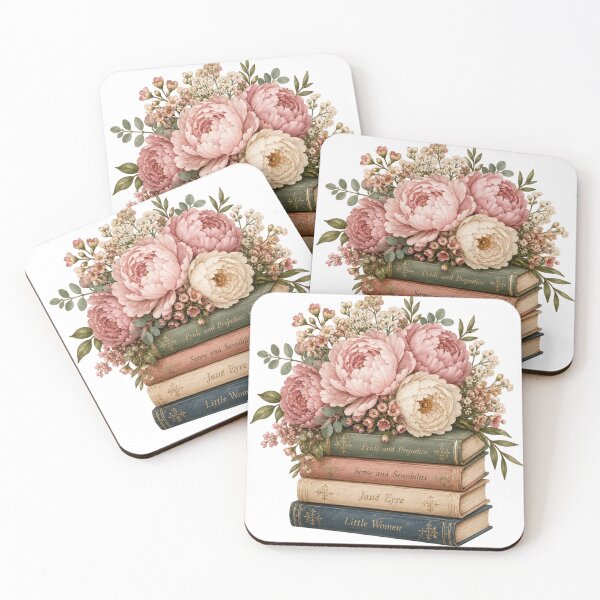 Item preview, Floral Vintage Book Stack designed and sold by Partoon-dp.