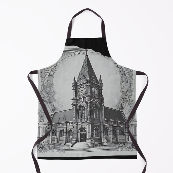 Item preview, Gothic Clock Tower Architecture Patch, Victorian Dark Academia Engraving designed and sold by DarkOriginArts.