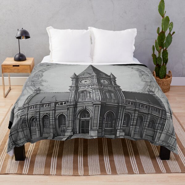 Item preview, Gothic Clock Tower Architecture Patch, Victorian Dark Academia Engraving designed and sold by DarkOriginArts.