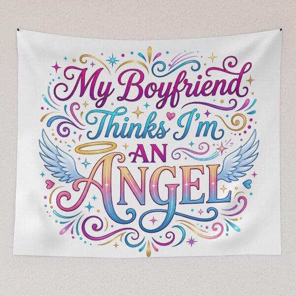 Item preview, angel girlfriend, angel gf, angel love, cute angel, guardian angel designed and sold by TrueArtVibes.