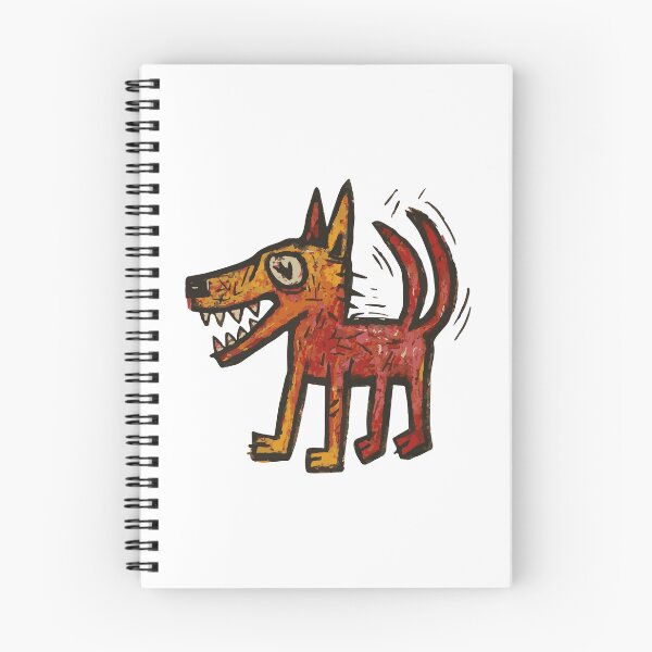 Item preview, Happy Dog with Two Tails - Gritty Street Art Style designed and sold by Lifer Art and Design.