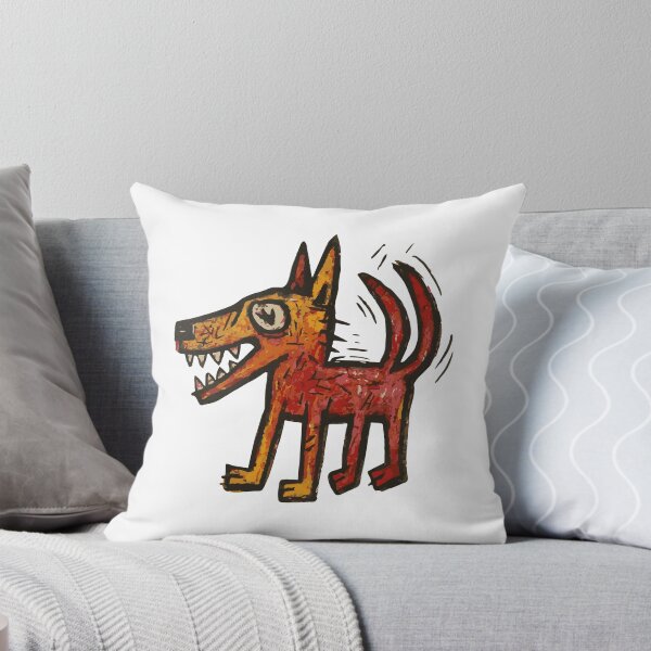 Item preview, Happy Dog with Two Tails - Gritty Street Art Style designed and sold by Lifer Art and Design.