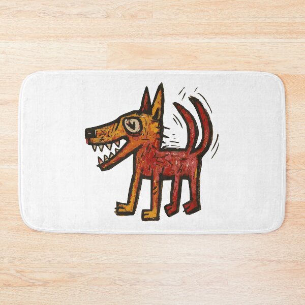 Item preview, Happy Dog with Two Tails - Gritty Street Art Style designed and sold by Lifer Art and Design.