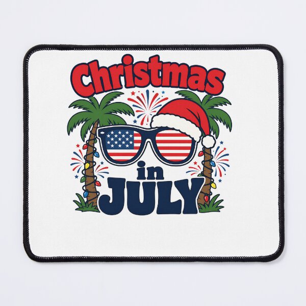 Item preview, Christmas in July USA Flag Santa Hat Lights Men Women Kids designed and sold by clothesy7.