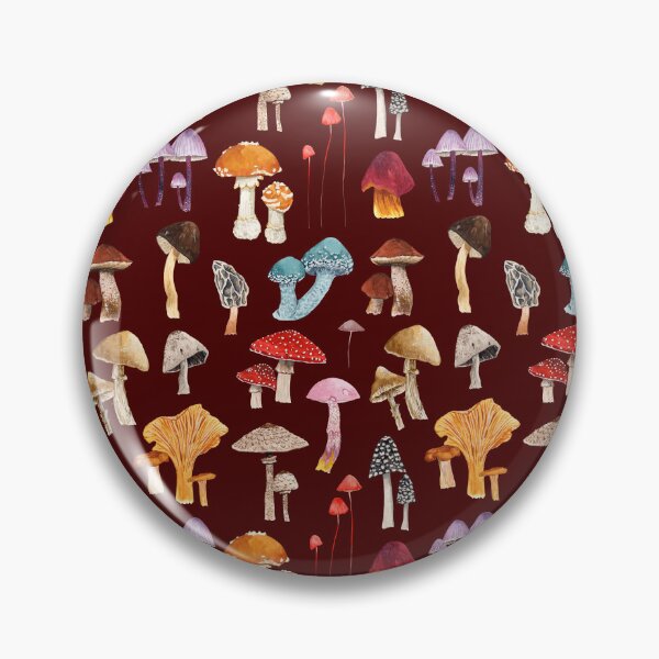 Item preview, MUSHROOMS PATTERN (maroon/garnet) designed and sold by BEATRIZ ABAITUA.