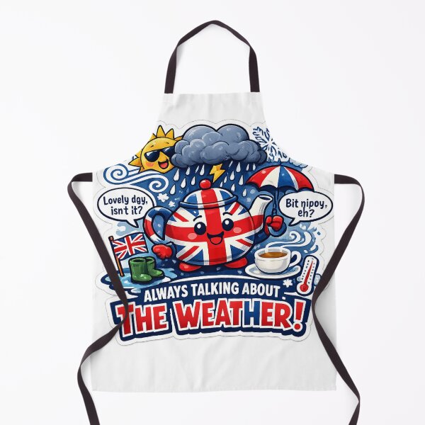 Item preview, Always Talking About the Weather Funny British Design – UK Tea & Rain Humour designed and sold by GarnerSupplyCo.