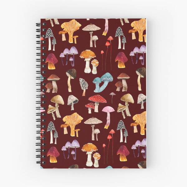 Item preview, MUSHROOMS PATTERN (maroon/garnet) designed and sold by BEATRIZ ABAITUA.