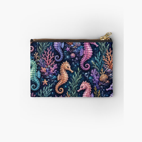 Item preview, Colourful Seahorse Coral Reef Fantasy Pattern Artwork designed and sold by ArtComixHaven.