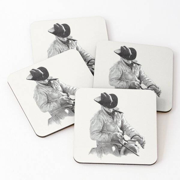 Item preview, Cowboy Horse Trainer, Pencil Drawing, Western Art designed and sold by JoyfulWhimsy.