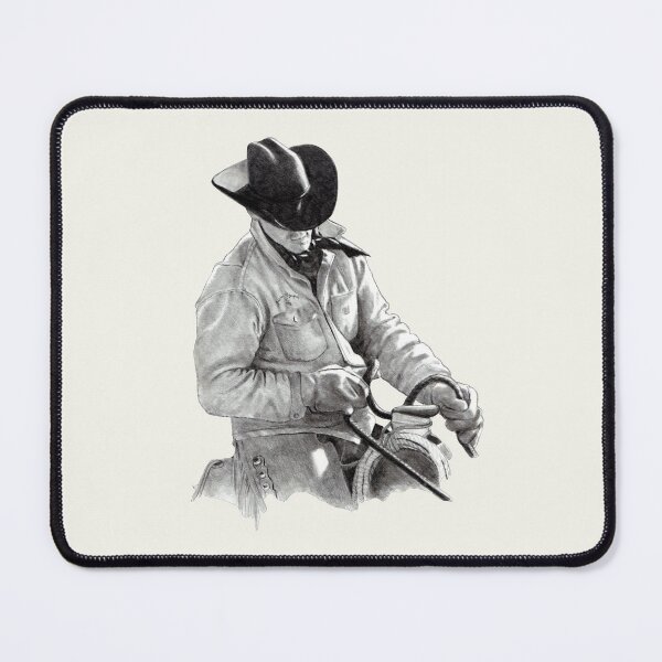 Item preview, Cowboy Horse Trainer, Pencil Drawing, Western Art designed and sold by JoyfulWhimsy.