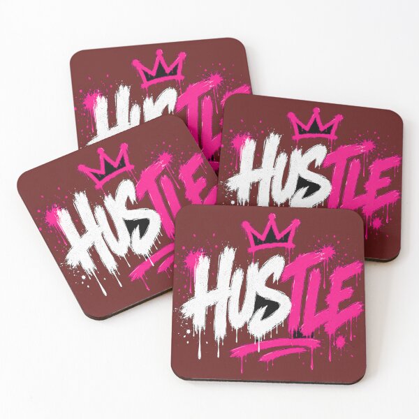 Item preview, HUSTLE Graffiti Typography Shirt | Urban Motivation Streetwear designed and sold by JustResultsCo.