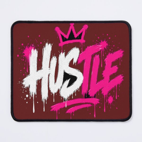 Item preview, HUSTLE Graffiti Typography Shirt | Urban Motivation Streetwear designed and sold by JustResultsCo.