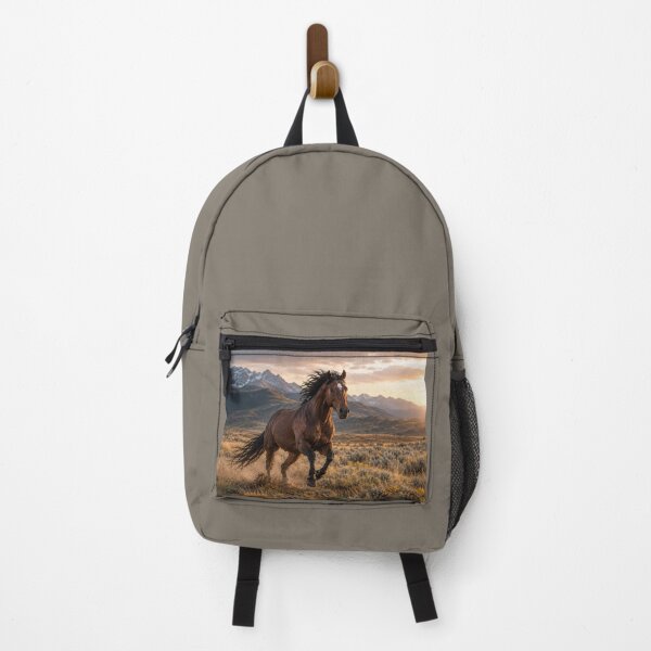 Item preview, Wild Horse Running Through Mountain Landscape – Western Horse Art designed and sold by  QuarterHorseArt by Just my Studio.