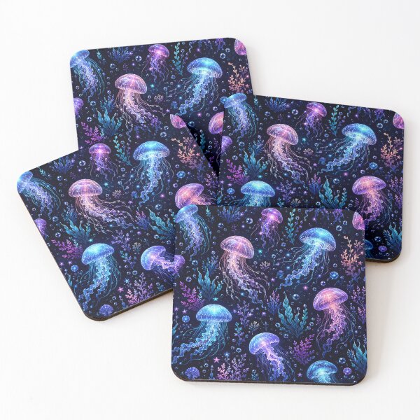 Item preview, Glowing Jellyfish Ocean Fantasy Pattern Artwork designed and sold by ArtComixHaven.