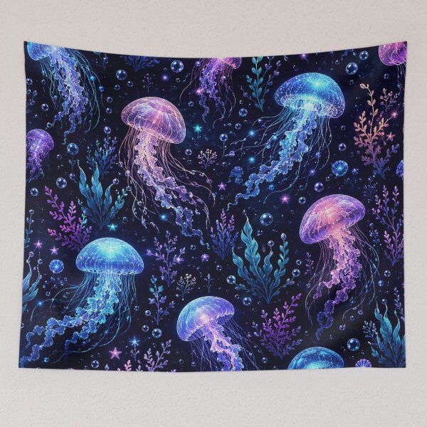 Item preview, Glowing Jellyfish Ocean Fantasy Pattern Artwork designed and sold by ArtComixHaven.