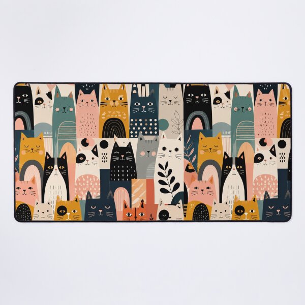 Item preview, Minimalist Cat Pattern | Cute Scandinavian Cat Art designed and sold by Aramdesing.