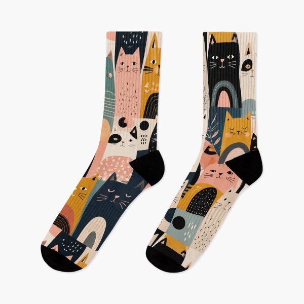 Item preview, Minimalist Cat Pattern | Cute Scandinavian Cat Art designed and sold by Aramdesing.
