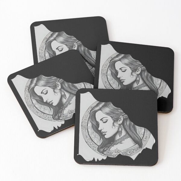 Item preview, Vintage Victorian Vampire Portrait Patch, Gothic Art Nouveau Apparel designed and sold by DarkOriginArts.