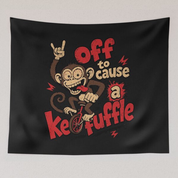 Item preview, Crazy Monkey Unicycle Kerfuffle Humor designed and sold by AwesomeBeyondLimits.