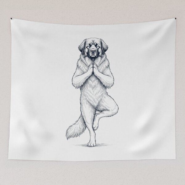 Item preview, Vintage Leonberger Yoga Tree Pose Dog Mom Lover designed and sold by TerryConnells.