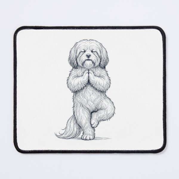 Item preview, Vintage Lhasa Apso Yoga Tree Pose Dog Mom Lover designed and sold by TerryConnells.