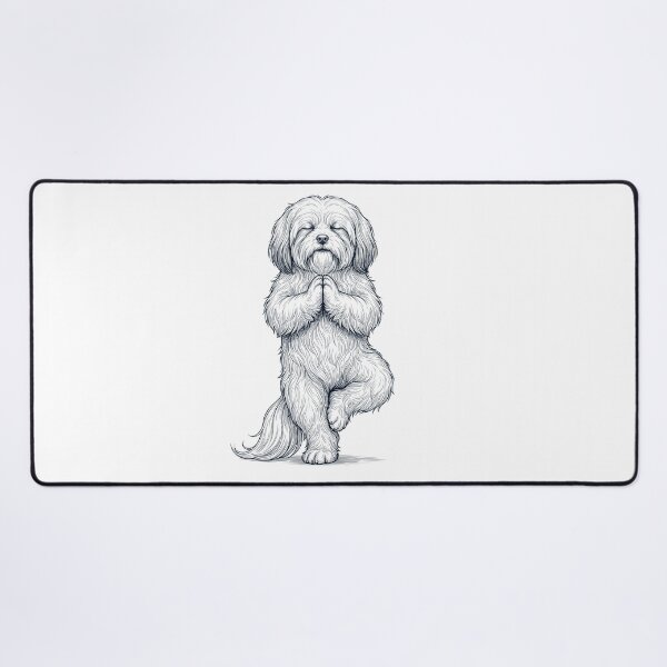 Item preview, Vintage Lhasa Apso Yoga Tree Pose Dog Mom Lover designed and sold by TerryConnells.