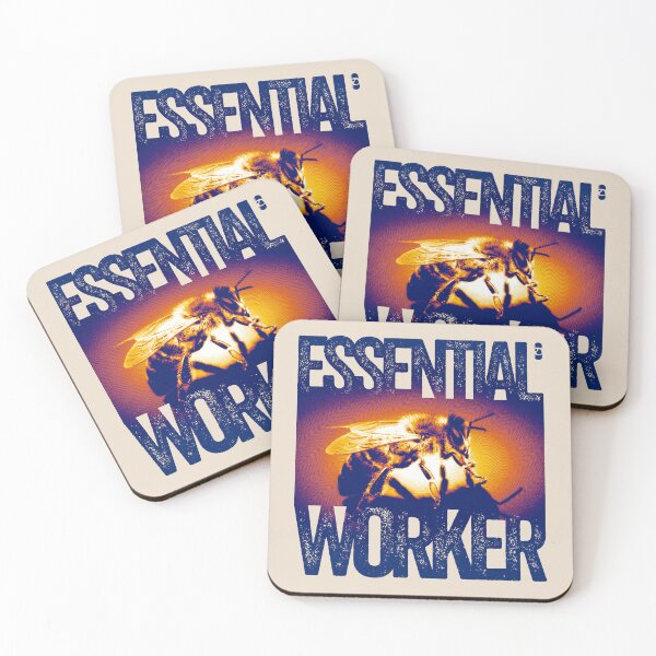 Item preview, Essential Worker — Bee Environmental Collage Art designed and sold by Decorador de Corazones.