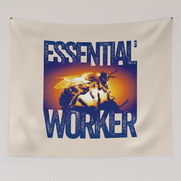 Item preview, Essential Worker — Bee Environmental Collage Art designed and sold by Decorador de Corazones.