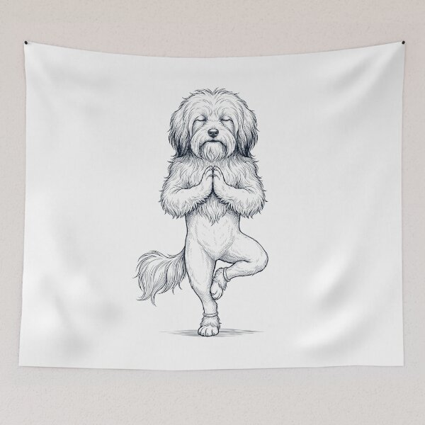 Item preview, Vintage Lowchen Yoga Tree Pose Dog Mom Lover designed and sold by TerryConnells.