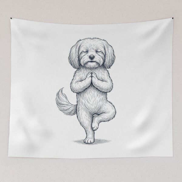 Item preview, Vintage Maltese Yoga Tree Pose Dog Mom Lover designed and sold by TerryConnells.