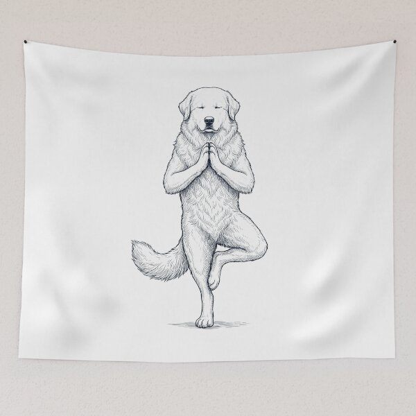 Item preview, Vintage Maremma Sheepdog Yoga Tree Pose Dog Mom Lover designed and sold by TerryConnells.