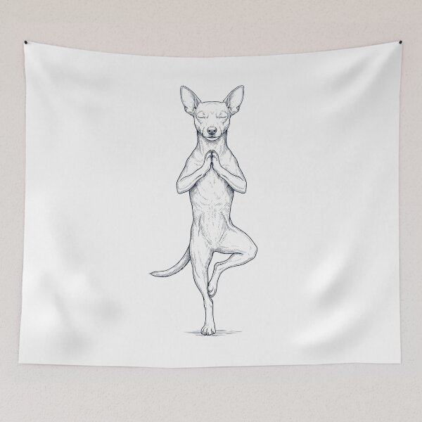 Item preview, Vintage Miniature Pinscher Yoga Tree Pose Dog Mom Lover designed and sold by TerryConnells.