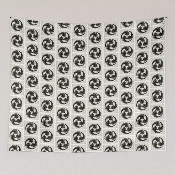 Item preview, Hidari Mitsudomoe Japanese Zen Ink Wash Art designed and sold by DuckOddity.