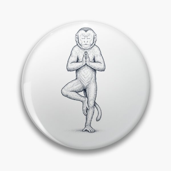 Item preview, Vintage Monkey Yoga Tree Pose Animal Lover designed and sold by TerryConnells.