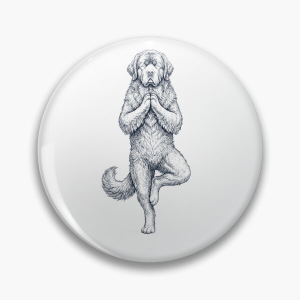 Item preview, Vintage Newfoundland Yoga Tree Pose Dog Mom Lover designed and sold by TerryConnells.