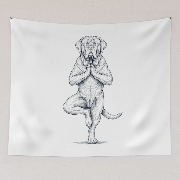 Item preview, Vintage Neapolitan Mastiff Yoga Tree Pose Dog Mom Lover designed and sold by TerryConnells.