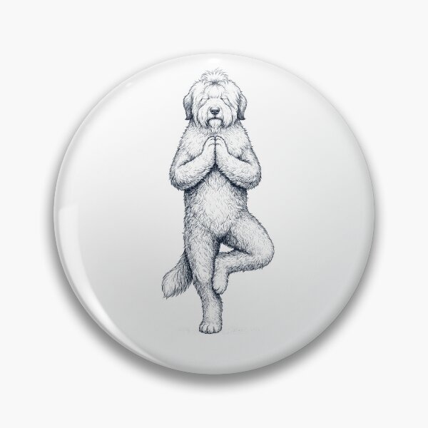 Item preview, Vintage Old English Sheepdog Yoga Tree Pose Dog Mom Lover designed and sold by TerryConnells.