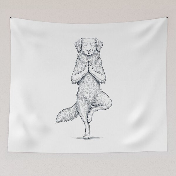 Item preview, Vintage Nova Scotia Duck Tolling Retriever Yoga Tree Pose Dog Mom Lover designed and sold by TerryConnells.