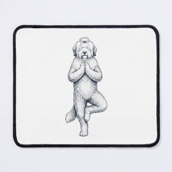 Item preview, Vintage Old English Sheepdog Yoga Tree Pose Dog Mom Lover designed and sold by TerryConnells.