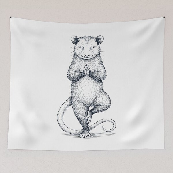 Item preview, Vintage Opossum Yoga Tree Pose Animal Lover designed and sold by TerryConnells.
