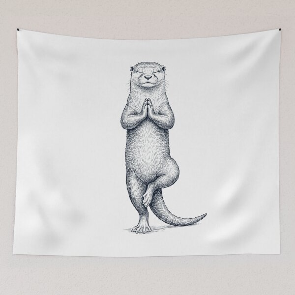Item preview, Vintage Otter Yoga Tree Pose Animal Lover designed and sold by TerryConnells.