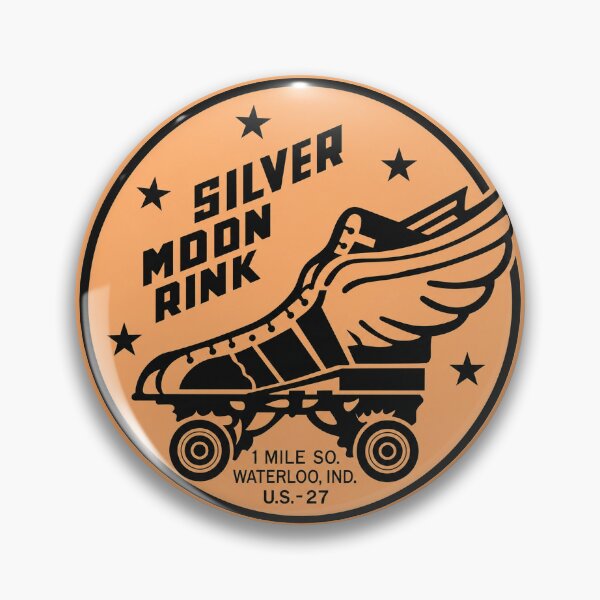 Item preview, Silver Moon Rink Waterloo Indiana Roller Skating Rink Sticker Decal Label Design 2 designed and sold by tislord.