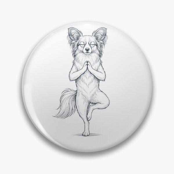 Item preview, Vintage Papillon Yoga Tree Pose Dog Mom Lover designed and sold by TerryConnells.