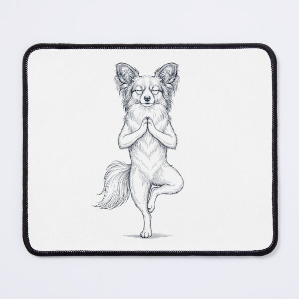 Item preview, Vintage Papillon Yoga Tree Pose Dog Mom Lover designed and sold by TerryConnells.