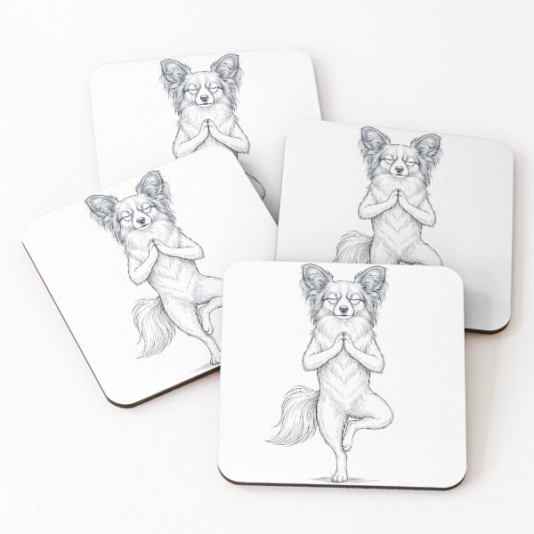 Item preview, Vintage Papillon Yoga Tree Pose Dog Mom Lover designed and sold by TerryConnells.