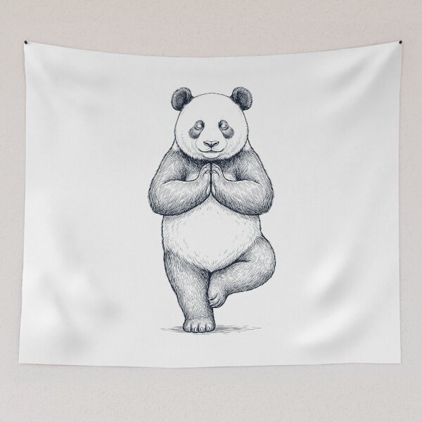 Item preview, Vintage Panda Yoga Tree Pose Animal Lover designed and sold by TerryConnells.