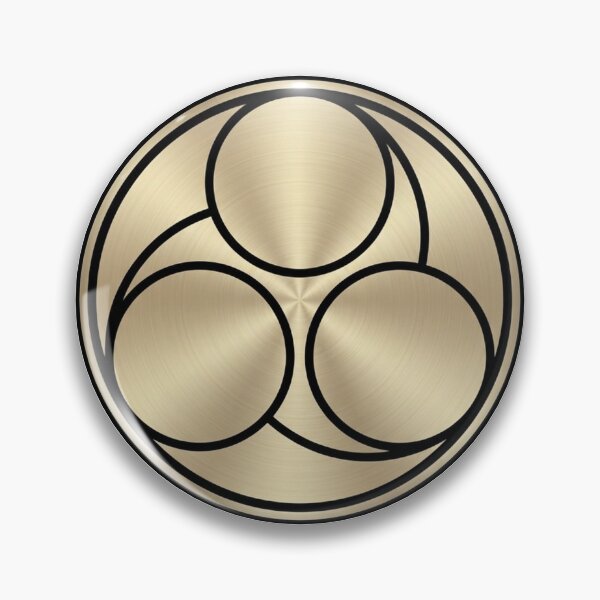 Item preview, Hidari Mitsudomoe Minimalist Gold Crest Art designed and sold by DuckOddity.