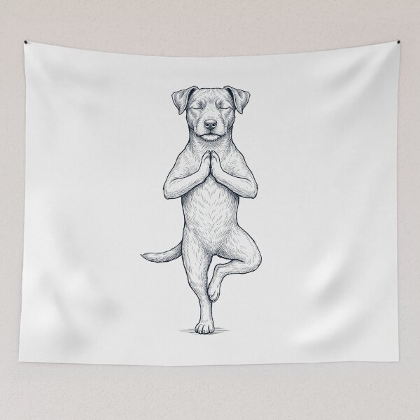 Item preview, Vintage Patterdale Terrier Yoga Tree Pose Dog Mom Lover designed and sold by TerryConnells.